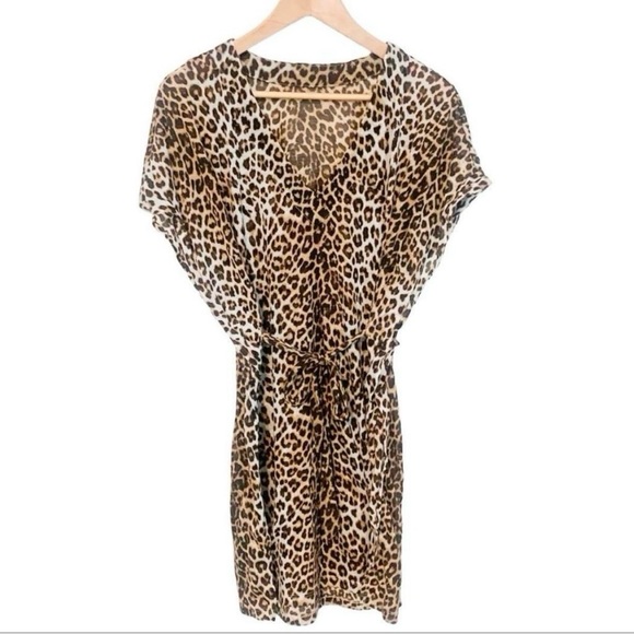 Cheetah Print Bathing Suit Cover-Up - Picture 1 of 3